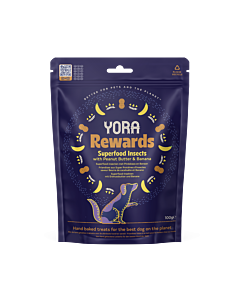 Yora Rewards Beloningssnoepjes Hond Insect met Pindakaas & Banaan 100 g