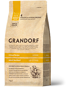 Grandorf Sterilised Kattenbrokken Adult 4 Vleessoorten 2 kg