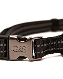 Great&Small Glow Reflecterende Halsband Hond Zwart