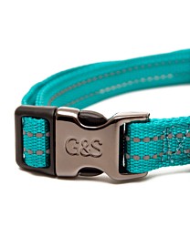 Great&Small Glow Reflecterende Halsband Hond Turquoise