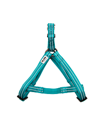 Great&Small Glow Reflecterende Harnas Hond Turquoise