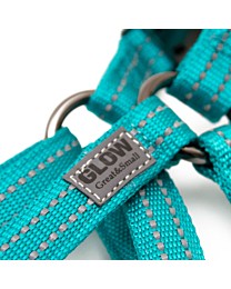Great&Small Glow Reflecterende Harnas Hond Turquoise