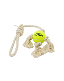 Great&Small Dog Toy Tennis Ball on Rope Tug 46 cm