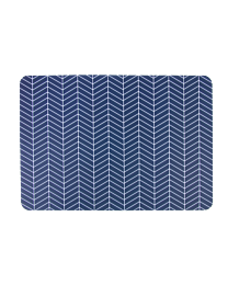 Great&Small Pet Mat for Pet Bowls Zigzag Blue 43 x 30 cm