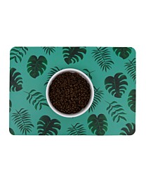 Great&Small Pet Mat for Pet Bowls Palm leaf  43 x 30 cm