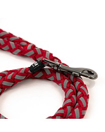 Great&Small Glow Gevlochten Leiband Hond Rood 100 cm
