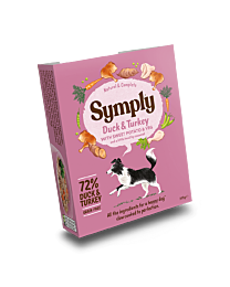 Symply Wet Dog Food Tray Adult Duck & Turkey 395 g