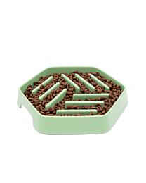 Great&Small Slow Down Pet Bowl Hexagon Green Ø 21, cm