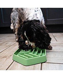 Great&Small Slow Down Pet Bowl Hexagon Green Ø 21, cm