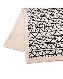 Green Elk Blanket Jecquard & Sherpa 120 x 80 cm