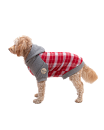 Great&Small Country Adventure Hondenjas Hoodie Rood Geruit
