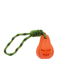 Frubba Dog Toy Pumpkin with Rope 11 cm
