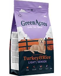 GreenAcres Hondenbrokken Senior/Light Kalkoen & Rijst