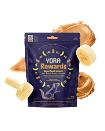 Yora Rewards Dog Treats Insect with Peanut Butter & Banana 100 g