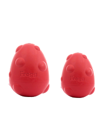 'Frogg Dog Toy Egg Chew Treat Red