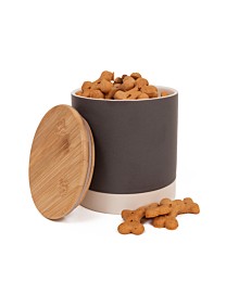 Penrose Pot Aardewerk met Bamboe Deksel Grijs Ø 13 cm