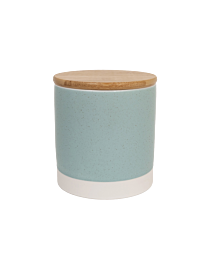 Penrose Pot Aardewerk met Bamboe Deksel Blauw Ø 13 cm