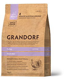 Grandorf Dry Dog Food Adult Mini Turkey 3 kg