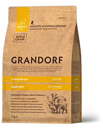 Grandorf Dry Dog Food Adult Mini 4 Meat Recipe 3 kg