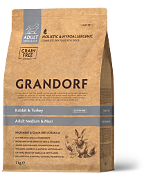 Grandorf Hondenbrokken Adult Medium & Large Konijn & Kalkoen