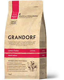 Grandorf Indoor Kattenbrokken Adult Lam & Kalkoen 2 kg