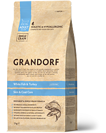 Grandorf Skin & Coat Care Kattenbrokken Adult Witte Vis 2 kg