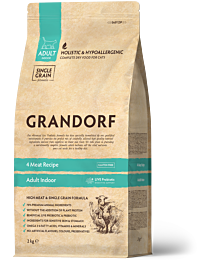 Grandorf Indoor Dry Cat Food Adult 4 Meat 2 kg