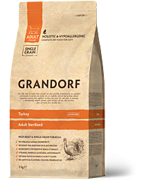 Grandorf Sterilised Kattenbrokken Adult Kalkoen 2 kg