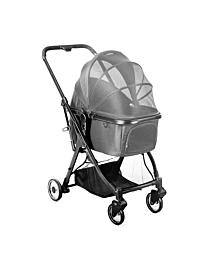 Opvouwbare Hondenbuggy Donkergrijs tot 20 kg