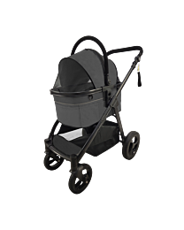 Opvouwbare Hondenbuggy Donkergrijs tot 20 kg