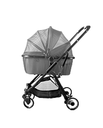 Opvouwbare Hondenbuggy Donkergrijs tot 20 kg